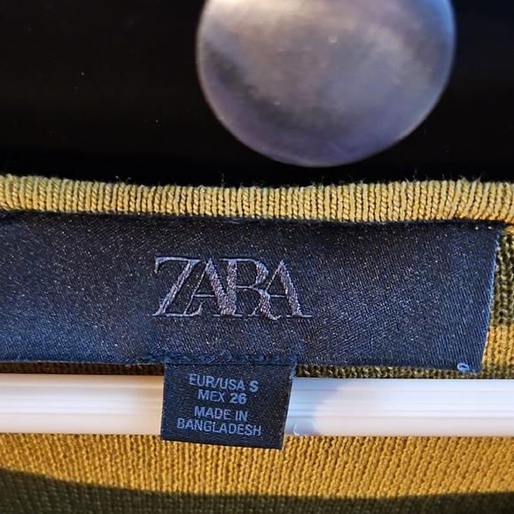 Zara Golden Yellow Draped Blouse - Picture 2 of 4